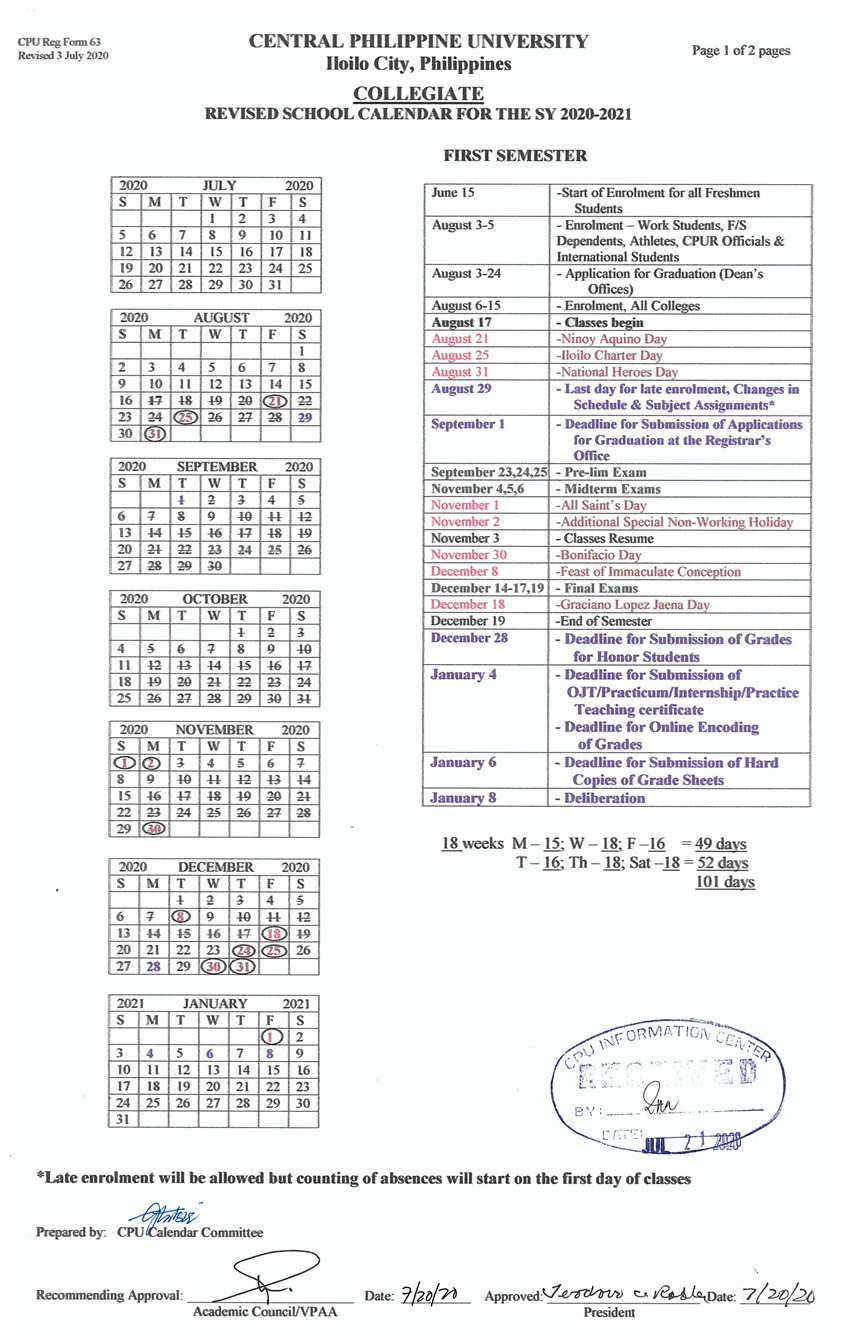 1st-semester-collegiate-2020-calendar-central-philippine-university