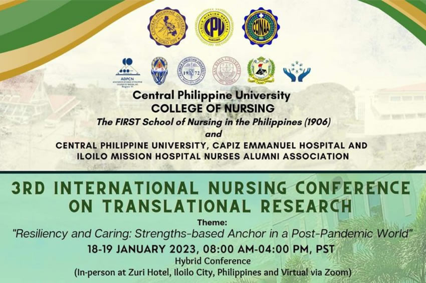 CPU College of Nursing and CCINAA hold 3rd International Nursing Conference on Translational Research