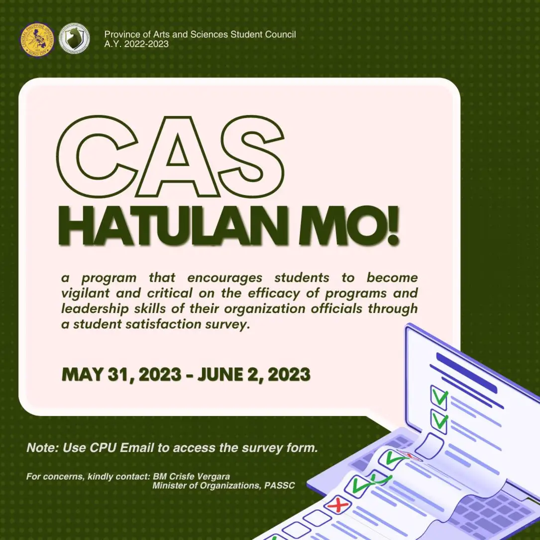CAS, Hatulan Mo! is from May 31 to June 2, 2023
