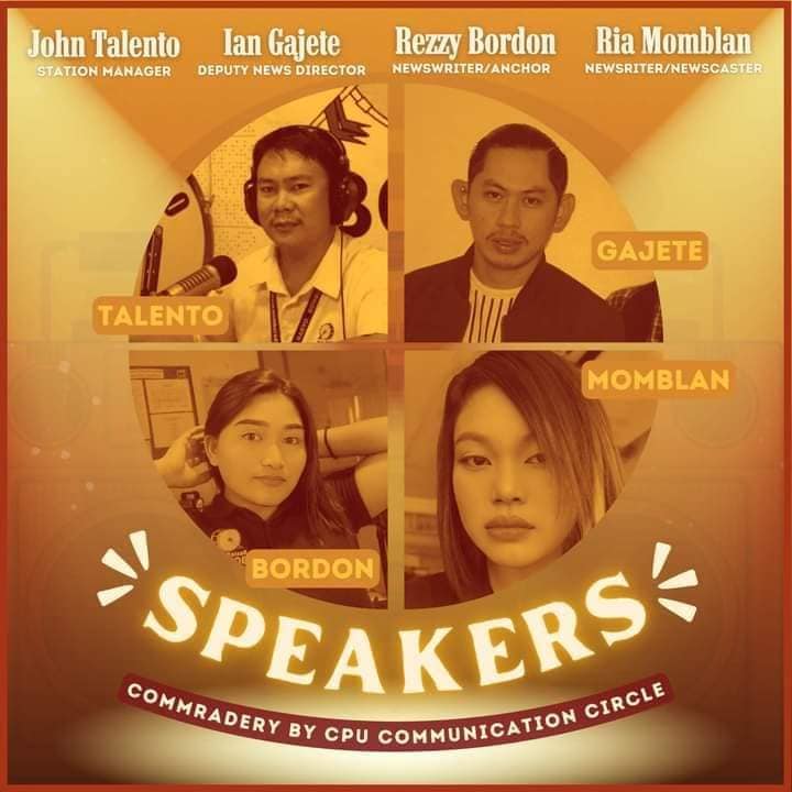 Speakers from Bombo Radyo Iloilo who shared experiences and insights as a career guide to the comm students