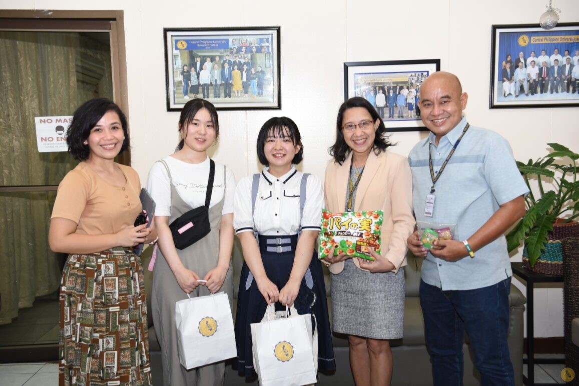 Ami and Hinata with Dr. Florence P. Bogacia, Engr. Dany C. Molina, and Prof. Kay Arden Q. Gallo