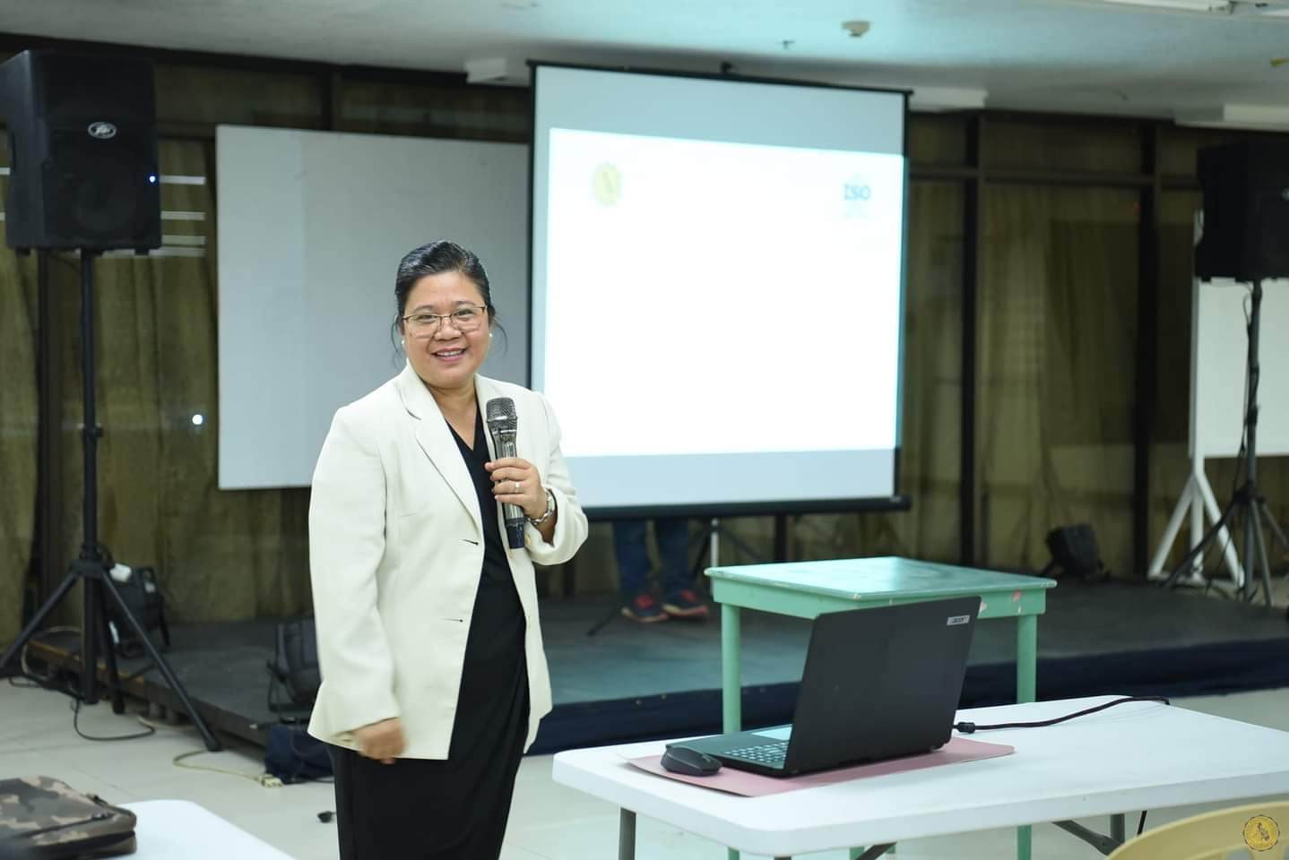 Mrs. Novi Pascua, Internal Quality Auditor, delivered a lecture about some clauses on ISO 9001:2015