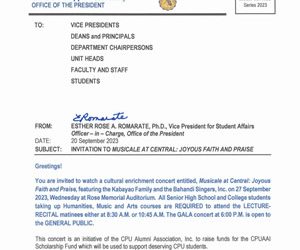 MEMO 113b – Invitation to Musicale at Central