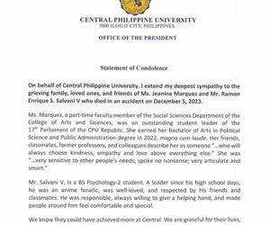 Statement of Condolence