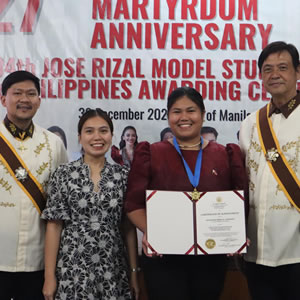 Central Philippine University student named among Top 10 Jose Rizal Model Students