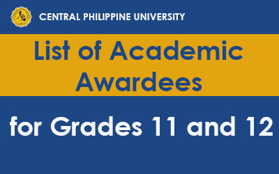 List of Academic Awardees for Grades 11 and 12