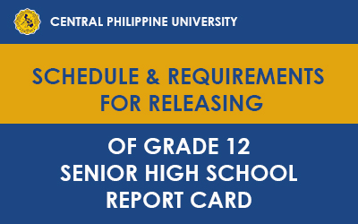 SCHEDULE & REQUIREMENTS FOR RELEASING OF GRADE 12 SENIOR HIGH SCHOOL REPORT CARD