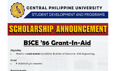 BSCE ’86 Grant-In-Aid