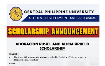 ADORACION RUSSEL AND ALICIA SIRUELO SCHOLARSHIP